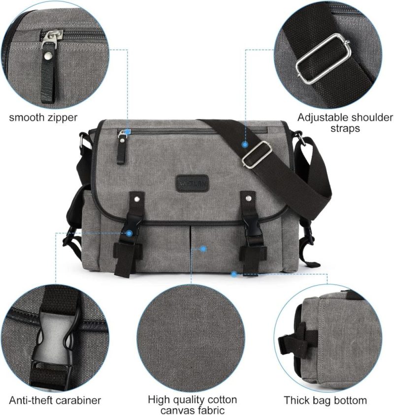 Messenger Bags | Messenger Bag Men,Waterproof Crossbody Bag,Satchel Shoulder Bag Messenger Bags Black