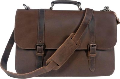 Messenger Bags | Rustic Briefcase With Adjustable Shoulder Trap, Heavy Duty Satchel With Laptop Compartment, Messenger Bag, Travel Accessory, Thick Full Grain Leather, Handmade, Bourbon Brown Messenger Bags Messenger Bags