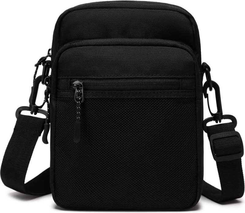 Messenger Bags | Small Messenger Bag For Men Women, Water Resistant Adjustable Crossbody Sling Bag Purse For Travel Sports Messenger Bags Black