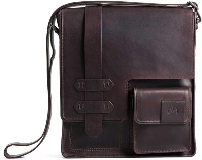 Messenger Bags | Top Grain Leather Messenger Bag For Men – 11" Tablet – Small Crossbody Bags – Mens Satchel Vintage Shoulder Bags Messenger Bags Dark Brown