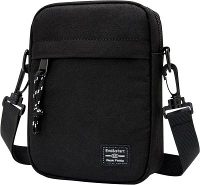 Messenger Bags | Vaupan Small Crossbody Bag Shoulder Bag For Men, Women Mini Messenger Bag Water Resistant Satchel Bag For Work Travel Messenger Bags Black