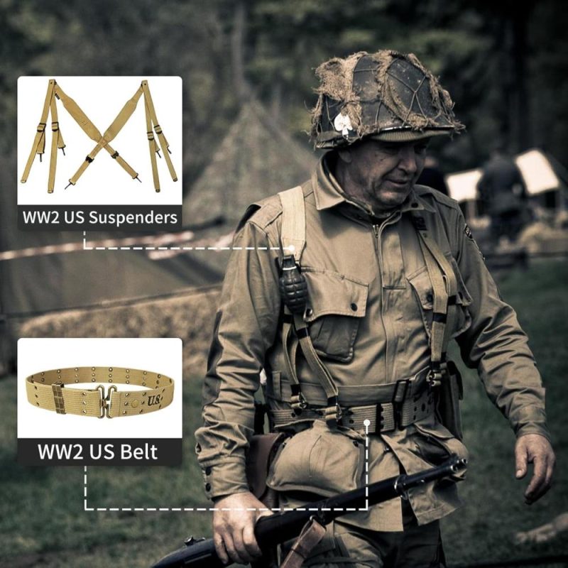 Messenger Bags | Ww2 Us M1936 Canvas Messenger Bag & Gaiters & Suspenders & Pistol Belt Messenger Bags Messenger Bags