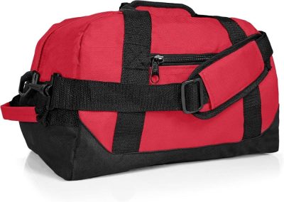 Sports Duffel Bags | 14" Small Duffle Bag Two Toned Gym Travel Bag Gym Bags Red