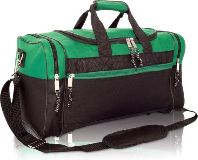 Sports Duffel Bags | 17" Blank Duffle Bag Duffel Bag Travel Size Sports Durable Gym Bag Gym Bags Green