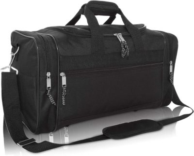 Sports Duffel Bags | 17" Blank Duffle Bag Duffel Bag Travel Size Sports Durable Gym Bag Gym Bags Black