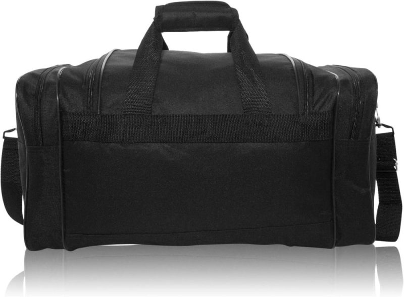 Sports Duffel Bags | 17" Blank Duffle Bag Duffel Bag Travel Size Sports Durable Gym Bag Gym Bags Black