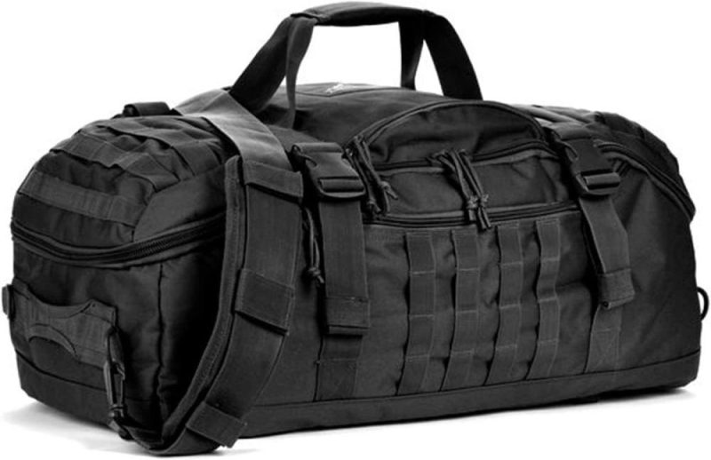 Sports Duffel Bags | 3 In 1 Tactical 85L Military Backpack Travel Duffle Bag For Weekender Gym Workout Deployment Gym Bags Black