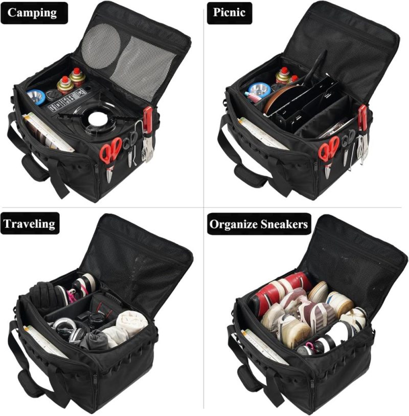 Sports Duffel Bags | 35L Camping Bag,Tactical Duffle Bag With Waterproof Bottom,Shoe Bag For Travel/Outdoor With 3 Adjustable Dividers,Picnic Camping Organizer,Multi-Functional Duffel Bag For Camping/Sports/Gym Gym Bags Sports Duffel Bags