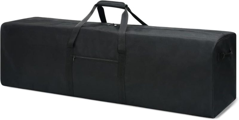 Sports Duffel Bags | 52 Inch Large Duffle Bag For Travel Camping Sport Equipment Storage Bag With 2-Way Lockable Zippers (Black) Gym Bags Black