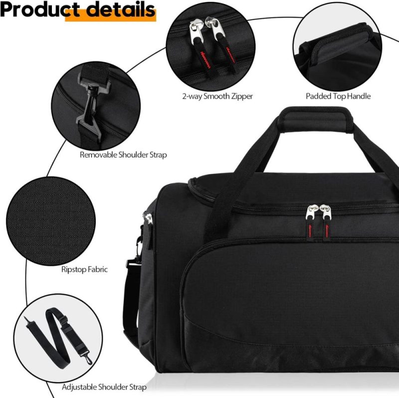 Sports Duffel Bags | 55L Sports Duffle Bags Large Gym Duffel Bag Workout Bag For Men – Black Gym Bags Black