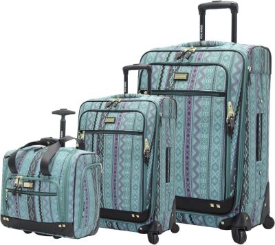 Sports Duffel Bags | Designer Luggage Collection- 3 Piece Softside Expandable Lightweight Spinner Suitcases- Travel Set Includes Under Seat Bag, 20-Inch Carry On & 28-Inch Checked Suitcase (Legends Turquoise) Gym Bags Legends Turquoise