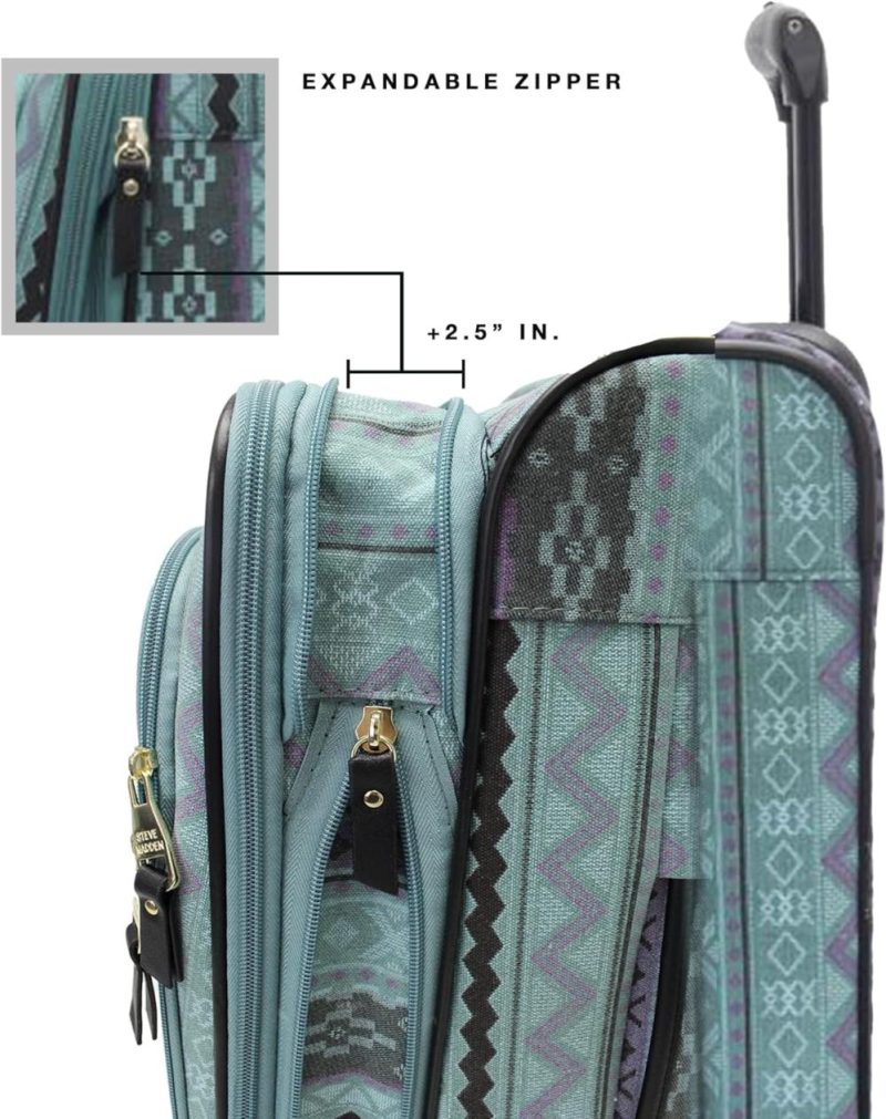 Sports Duffel Bags | Designer Luggage Collection- 3 Piece Softside Expandable Lightweight Spinner Suitcases- Travel Set Includes Under Seat Bag, 20-Inch Carry On & 28-Inch Checked Suitcase (Legends Turquoise) Gym Bags Legends Turquoise