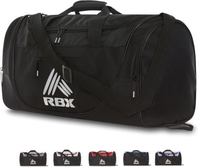 Sports Duffel Bags | Duffel Bag, Small Gym Bag For Women & Men, Travel Bag With Shoe Compartment, Nylon, Black/Silver, 21.0 X 10.5 X 9.5 Inches, 1.0 Pounds Gym Bags Black/Silver