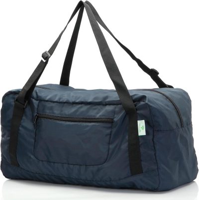 Sports Duffel Bags | Foldable Travel Duffel Bag For Women & Men Luggage Great For Gym (Navy Blue) One_Size Gym Bags Navy Blue