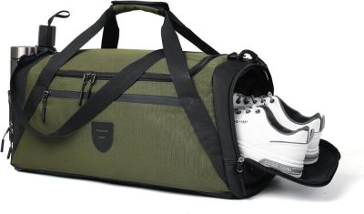 Sports Duffel Bags | Gym Duffle Bags For Men & Women, Large Duffle Bag For Men Travel, Weekend Overnight Bag With Shoe Compartment & Wet Pocket, Water Resistant Sports Duffle Bag Gymbag A-Td-003-Green Gym Bags A-TD-003-Green