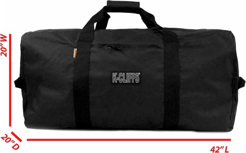 Sports Duffel Bags | Heavy Duty Cargo Duffel Large Sport Gear Equipment Travel Bag Rooftop Rack Bag By Praise Start Gym Bags Black