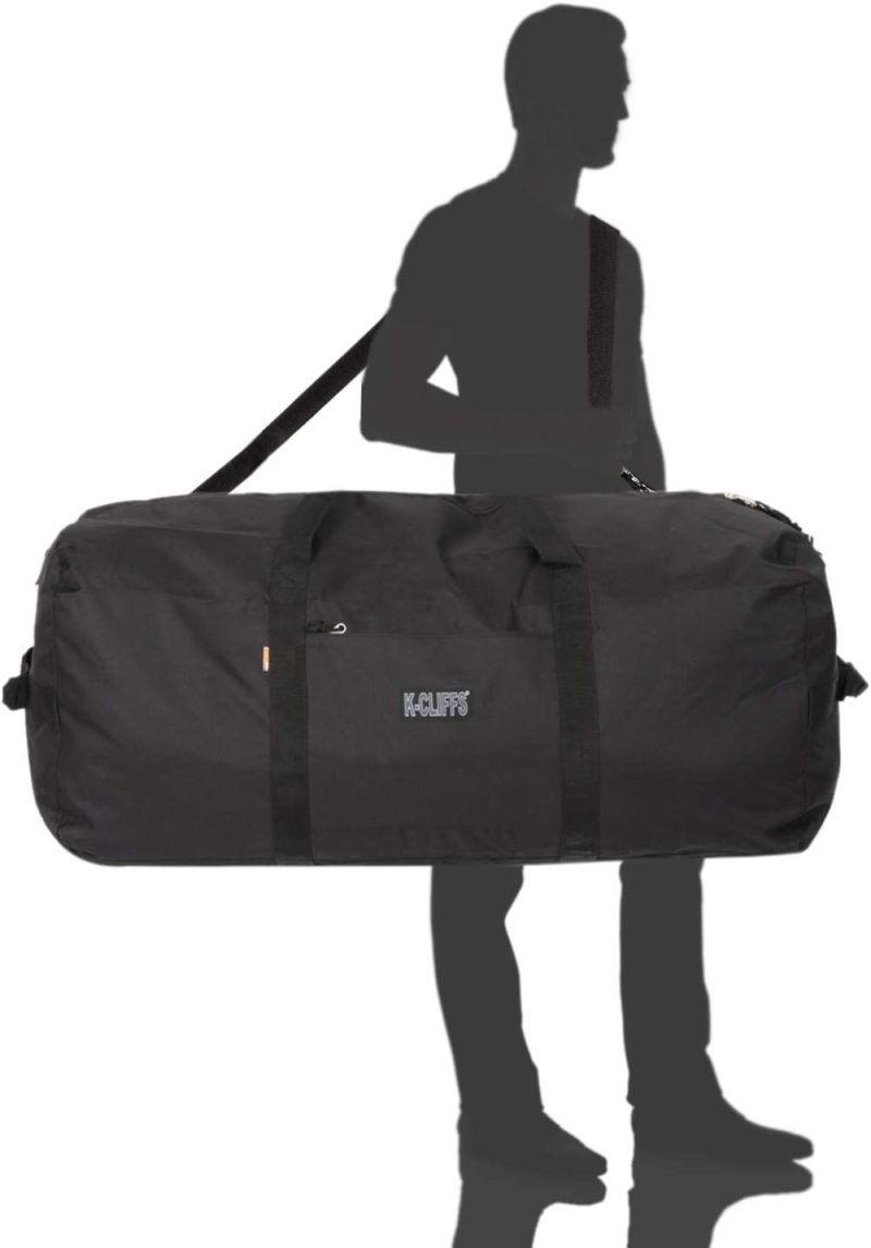 Sports Duffel Bags | Heavy Duty Cargo Duffel Large Sport Gear Equipment Travel Bag Rooftop Rack Bag By Praise Start Gym Bags Black