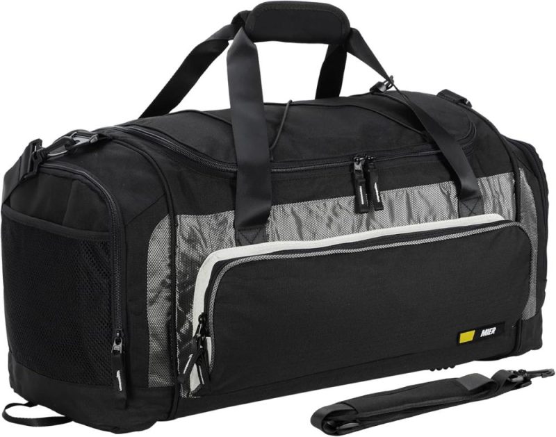 Sports Duffel Bags | Large Duffel Bag Men’s Gym Bag With Shoe Compartment, 60L Gym Bags Black