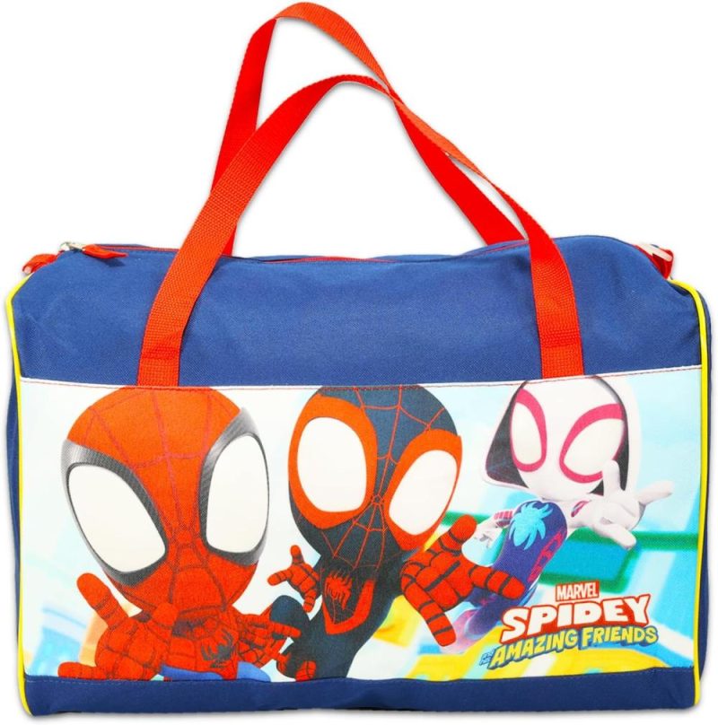 Sports Duffel Bags | Spidey And His Amazing Friends Duffle Bag Set For Kids – Spidey Duffle Bag Bundle Includes Spiderman Luggage Carry On Suitcase Bag, Water Bottle, Stickers, More | Spiderman Travel Bag For Boys 4-6 Gym Bags Sports Duffel Bags