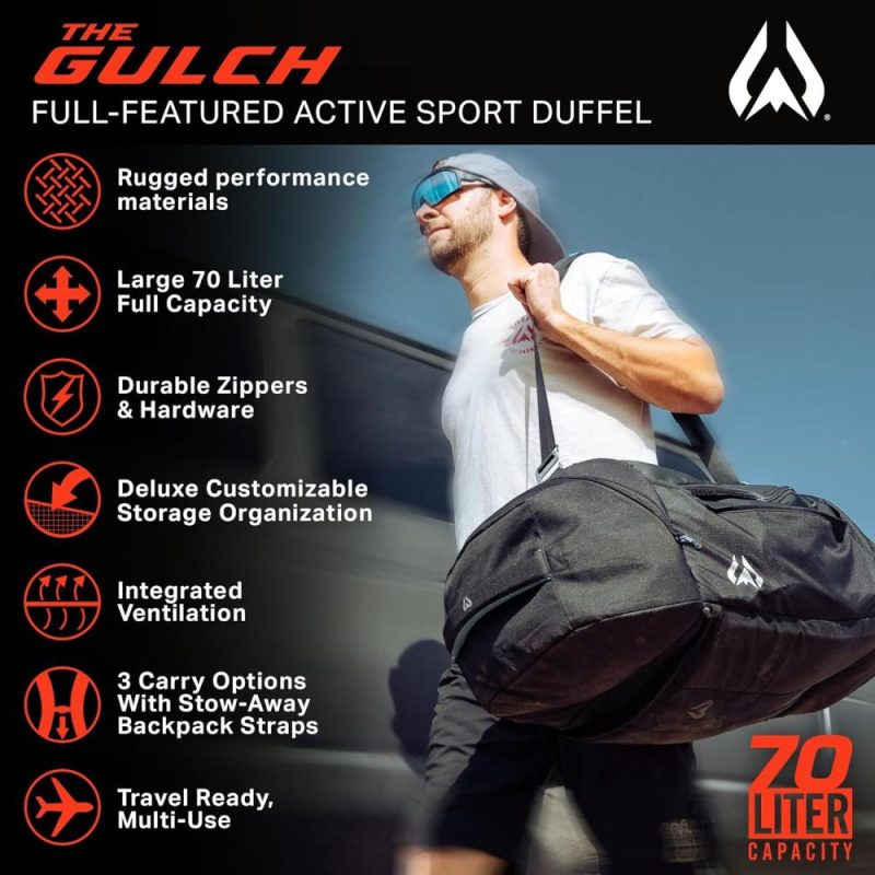 Sports Duffel Bags | Wildhorn Gulch Mtb Duffel Bag – 70L Rugged Bicycle Gear Bag. Light & Durable Bike Duffel Bag. Ideal Mtb Gear Bag For Mountain Biking Gym Bags Sports Duffel Bags