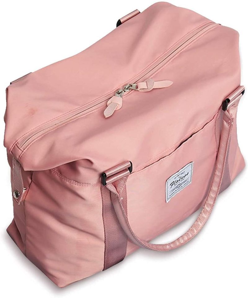 Sports Duffel Bags | Womens Travel Bags, Weekender Carry On For Women, Sports Gym Bag, Workout Duffel Bag, Overnight Shoulder Bag Fit 15.6 Inch Laptop Pink Large Gym Bags Pink