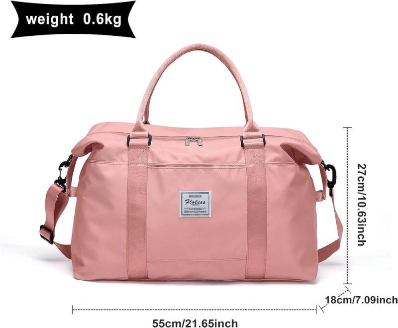 Sports Duffel Bags | Womens Travel Bags, Weekender Carry On For Women, Sports Gym Bag, Workout Duffel Bag, Overnight Shoulder Bag Fit 15.6 Inch Laptop Pink Large Gym Bags Pink