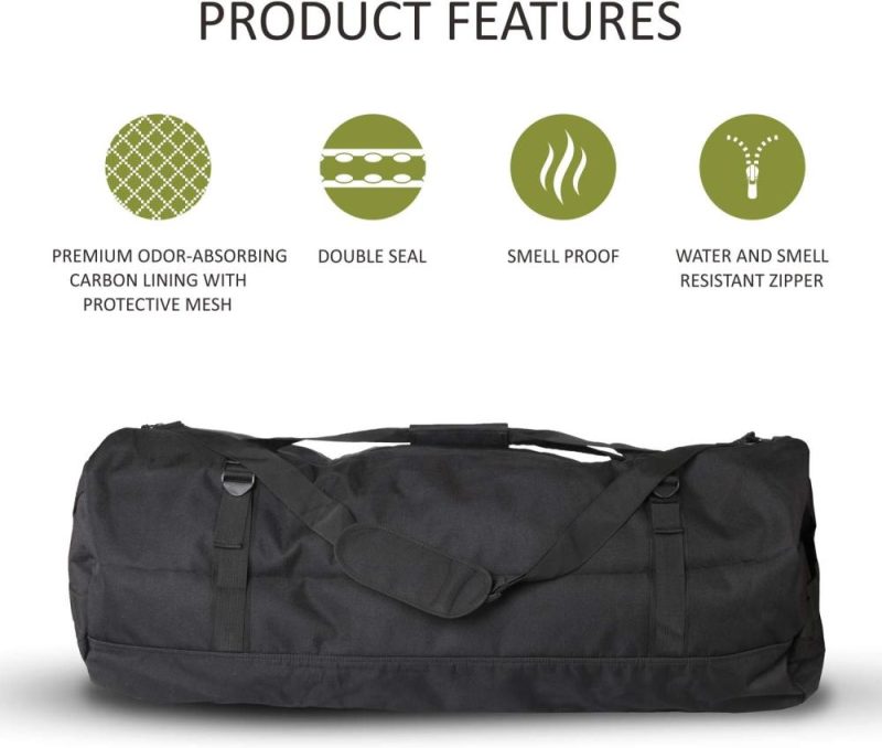 Sports Duffel Bags | Xxxl Backpack Odor Absorbing And Water Resistant Luggage Smell Proof Luggage Duffle Odor Absorbent Smell Proof Bags For Hydroponics Gym Bags Sports Duffel Bags