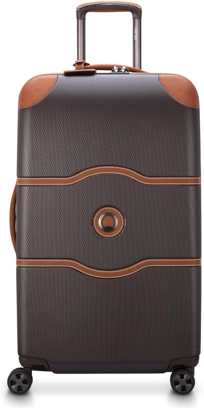 Suitcases | Chatelet Air 2.0 Hardside Luggage With Spinner Wheels, Chocolate Brown, Checked-26 Inch Trunk Luggage Chocolate Brown