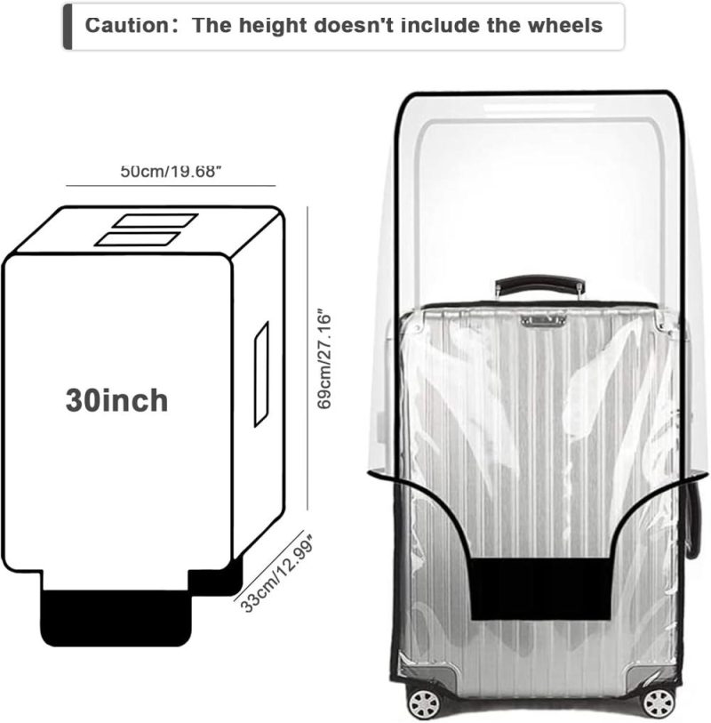 Suitcases | Clear Pvc Suitcase Cover Protectors 30 Inch Transparent Travel Luggage Covers For Suitcase Tsa Approved Luggage Suitcases