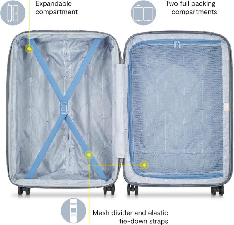 Suitcases | Comete 3.0 Hardside Expandable Luggage With Spinner Wheels, Blue, Checked-Large, 28 Inch Luggage Blue