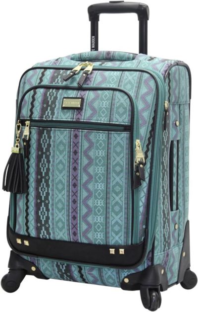 Suitcases | Designer Luggage Collection – Expandable 24 Inch Softside Bag – Durable Mid-Sized Lightweight Checked Suitcase With 4-Rolling Spinner Wheels (Legends Turquoise) Luggage Suitcases