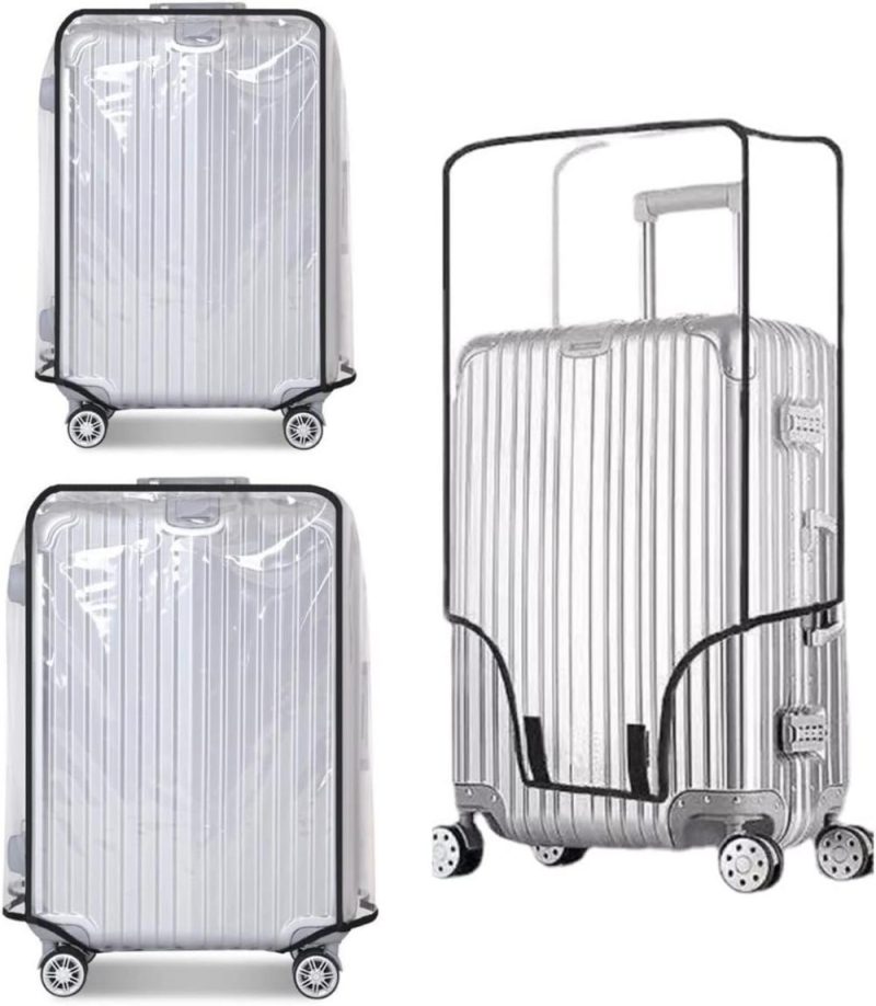 Suitcases | Fabulway Clear Pvc Luggage Cover Protectors – Transparent Waterproof Suitcase Sleeve For 20"+24"+28" Wheeled Suitcases (3Pcs) Luggage Suitcases