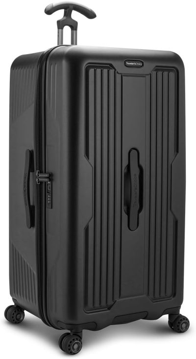 Suitcases | Hardside Polycarbonate Spinner Suitcase, Black, 30" Trunk Luggage Luggage Black