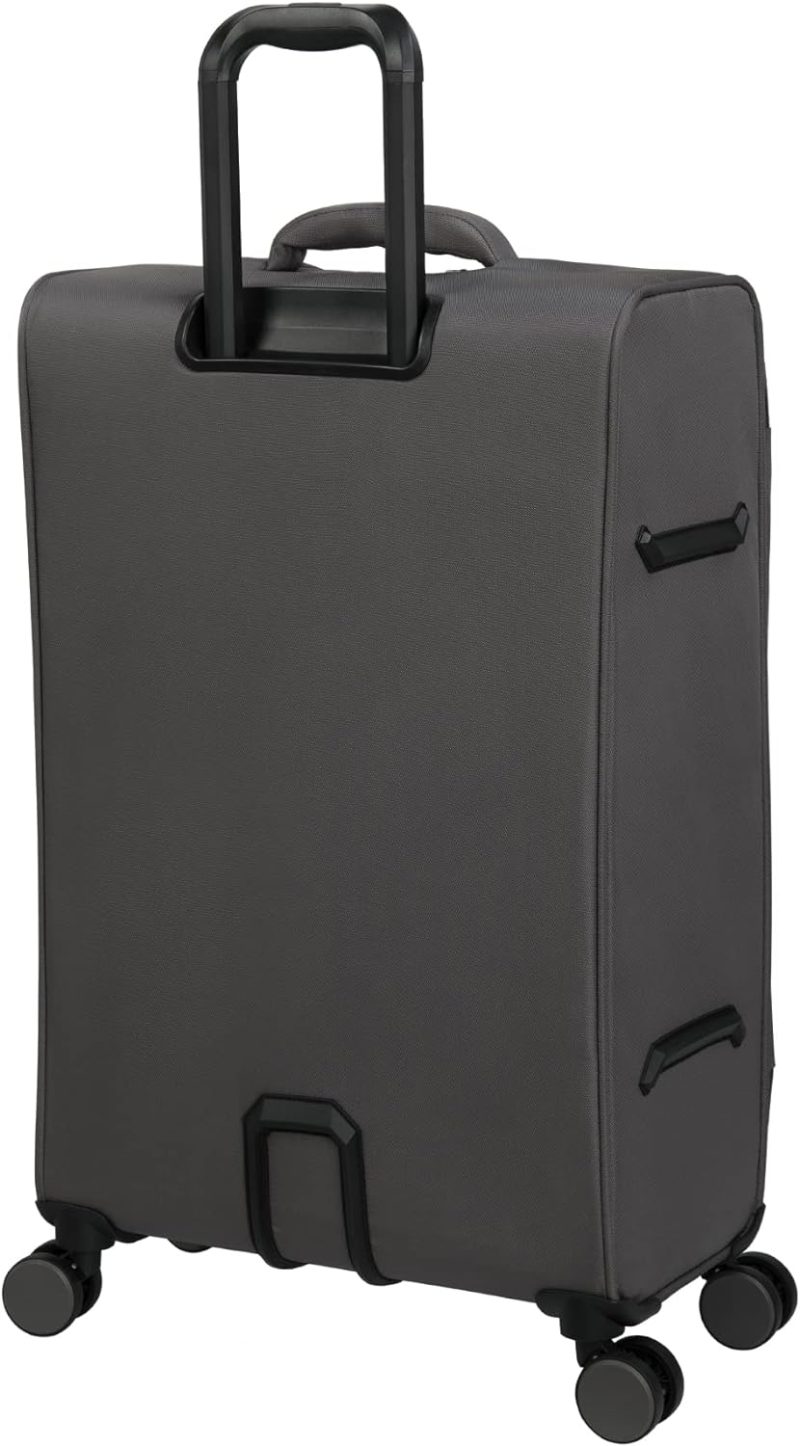 Suitcases | It Luggage Citywide 33" Softside Checked 8 Wheel Spinner, Charcoal Luggage Charcoal