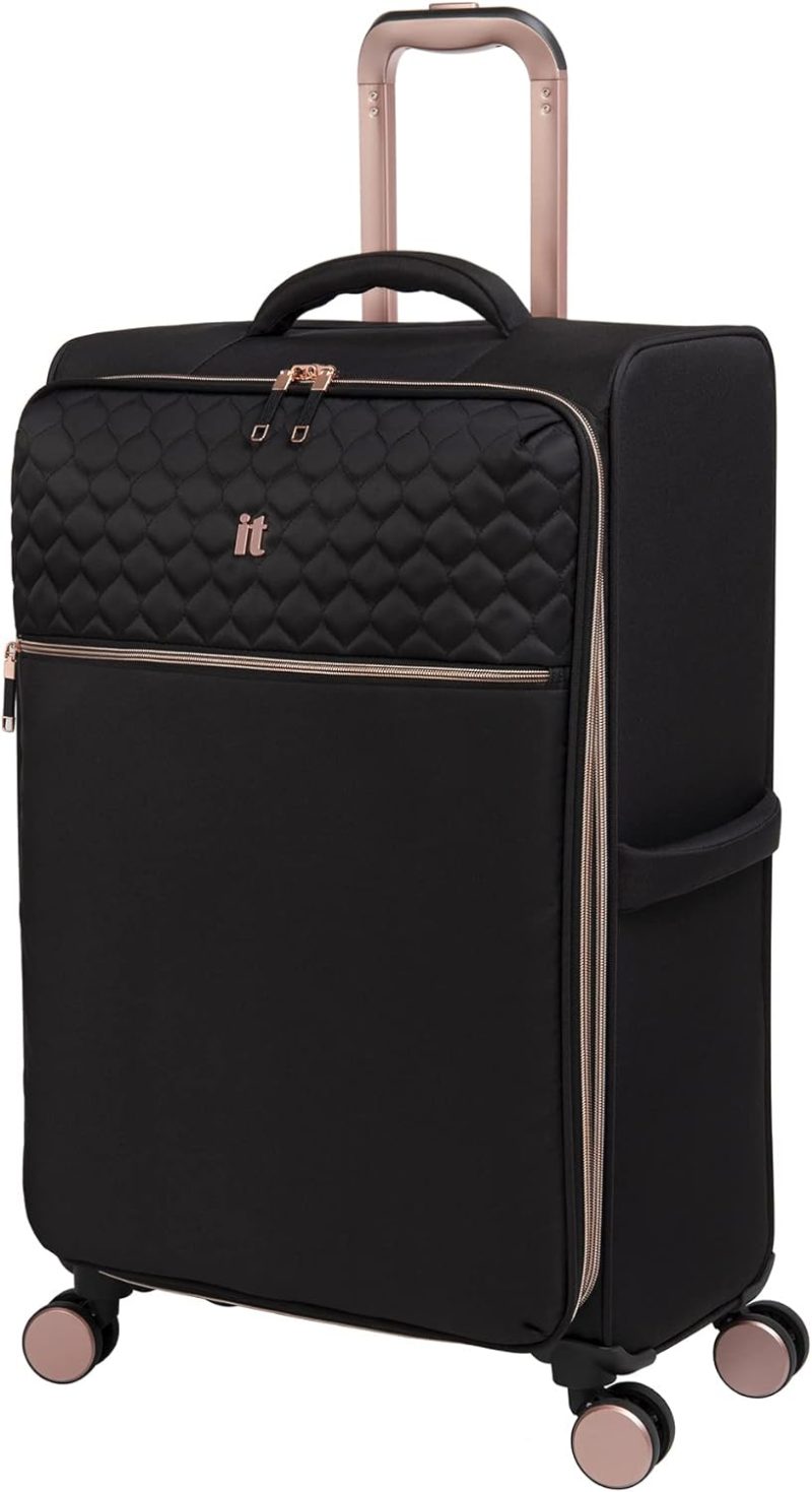 Suitcases | It Luggage Divinity Ii 28" Softside Checked 8 Wheel Spinner, Black Luggage Suitcases