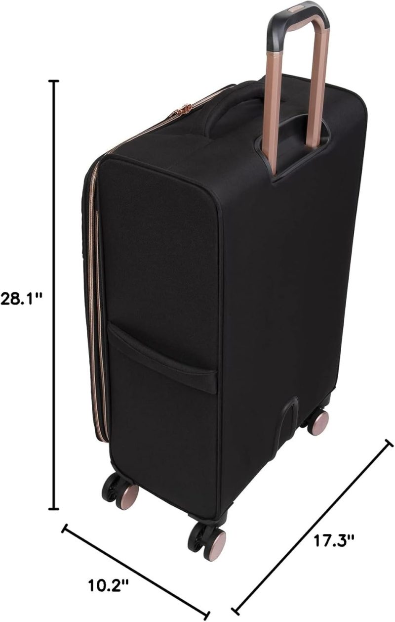 Suitcases | It Luggage Divinity Ii 28" Softside Checked 8 Wheel Spinner, Black Luggage Suitcases