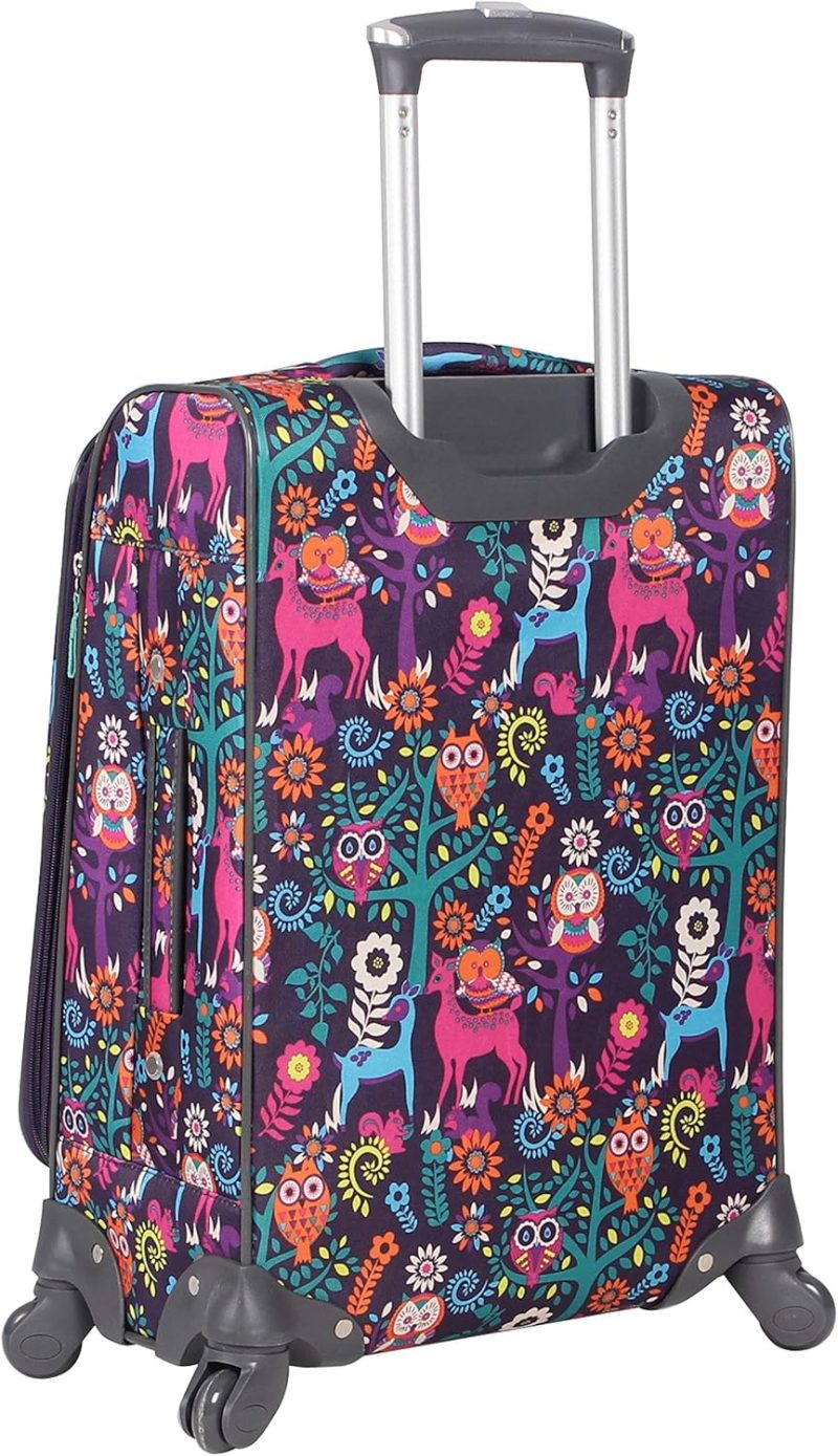 Suitcases | Lily Bloom Large Expandable Design Pattern Luggage With Spinner Wheels For Woman (28In, Wildwoods) Luggage Suitcases