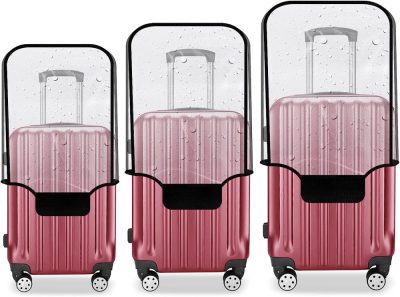 Suitcases | Luggage Cover 3 Pieces Clear Pvc Suitcase Covers Protector For Tsa Approved Suitcase Cover Set For 20 24 28 Inch Luggage. Luggage Black