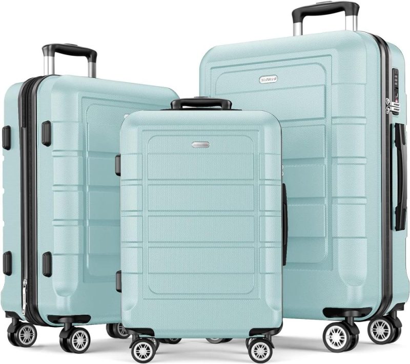 Suitcases | Luggage Sets Expandable Pc+Abs Durable Suitcase Double Wheels Tsa Lock Mint Green Luggage Luggage Sets