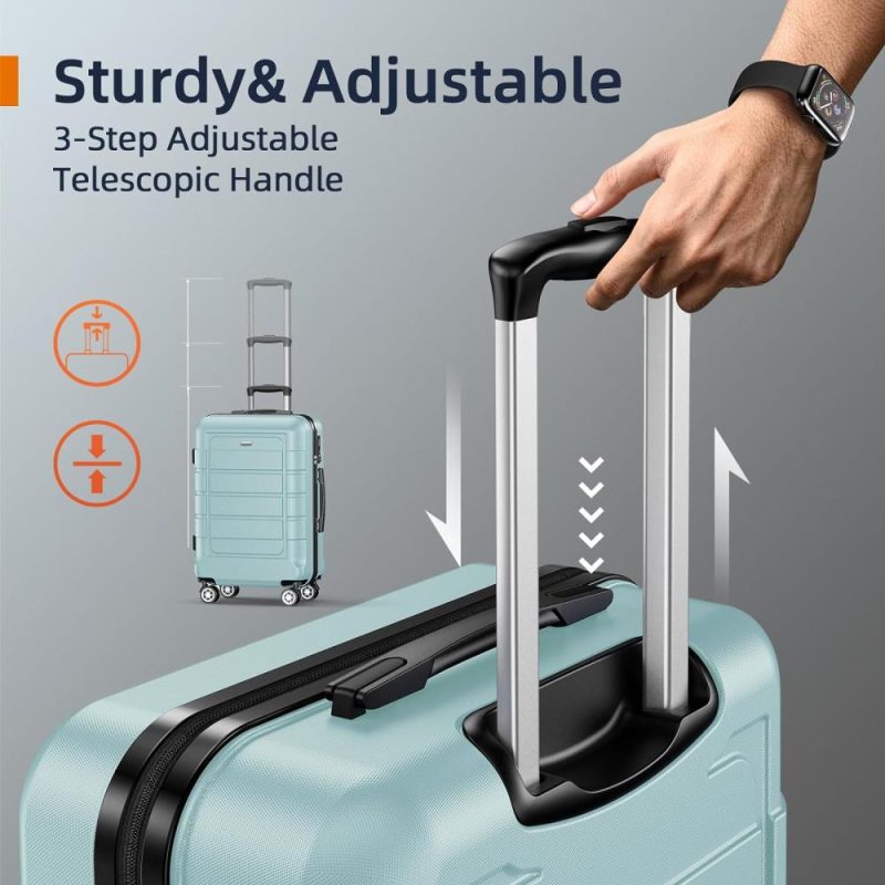 Suitcases | Luggage Sets Expandable Pc+Abs Durable Suitcase Double Wheels Tsa Lock Mint Green Luggage Luggage Sets