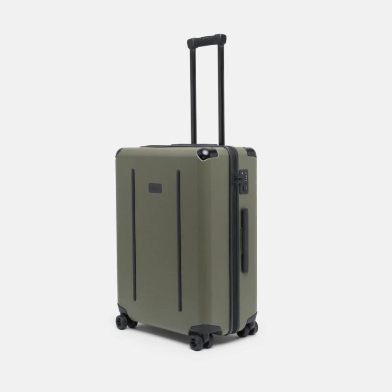 Suitcases | Ridge Check-In Luggage – German Makrolon Polycarbonate Shell – Tsa-Approved Lock With 360° Spinner Wheels (Matte Olive) Luggage Matte Olive