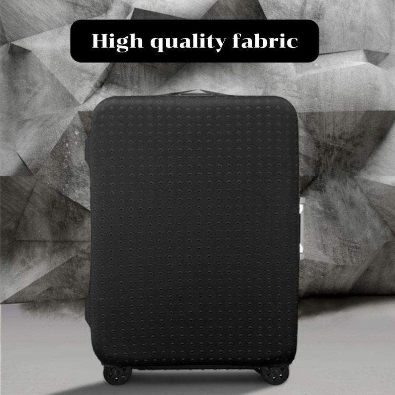 Suitcases | Water Resistant Print Trolley Case, Black, Size L: Fit 28-30 Inch Luggage Luggage Suitcases