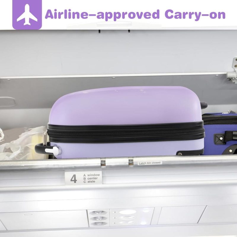 Kids’ Luggage | Kids Luggage, 16" Hard Shell Kids Carry On Luggage W/Rolling Wheels, 2-Level Aluminum Handle & Lightweight Airline-Approved Design, Kids Suitcase For Girls Boys Toddlers (Purple, Unicorn) Kids' Luggage Kids' Luggage