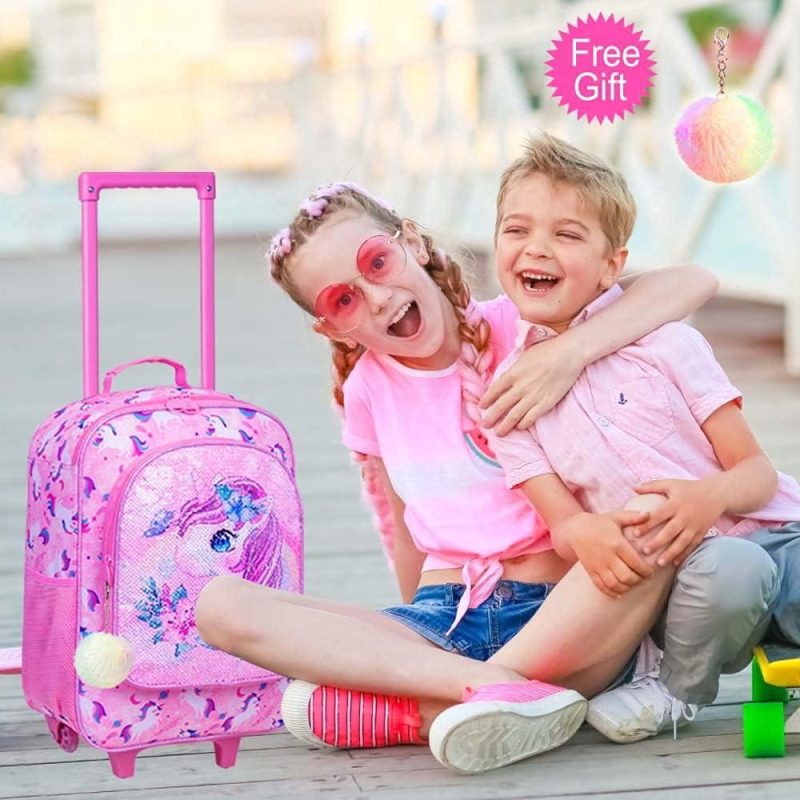 Kids’ Luggage | Kids Luggage For Girls And Boys, Dinosuar Unicorn Suitcase Rolling With Wheels，Travel Carry On For Children Toddler Elementary Kids' Luggage Butterfly unicorn