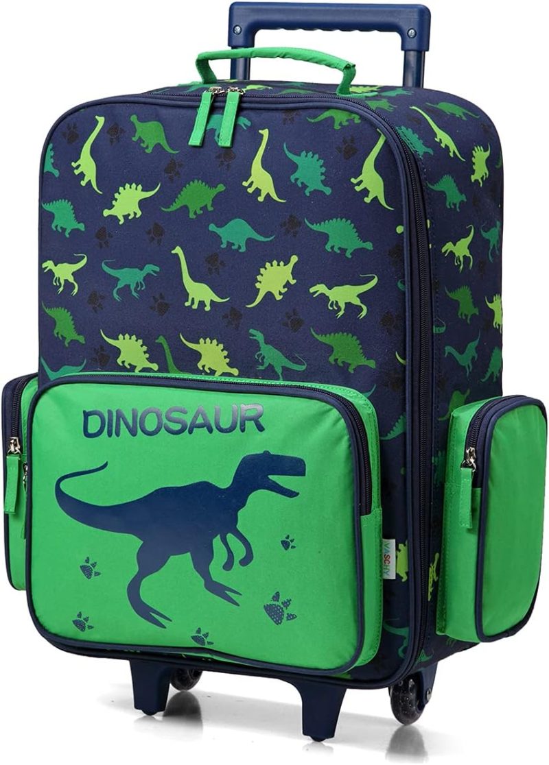 Kids’ Luggage | Rolling Luggage For Kids, Cute Travel Carry On Suitcase For Boys Toddlers/Children With Wheels 18Inch Dinosaur Kids' Luggage Cute Dinosaur