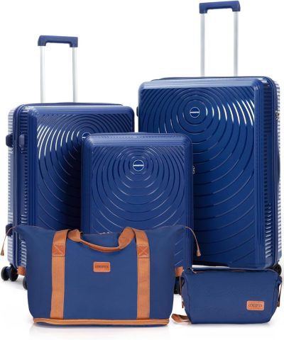 Luggage Sets | Concepten Luggage Sets 3 Piece, Suitcases With Wheels, Hardshell Suitcase Set, Pp Carry On Luggage Set With Tsa Lock, Travel Luggage Luggage Blue