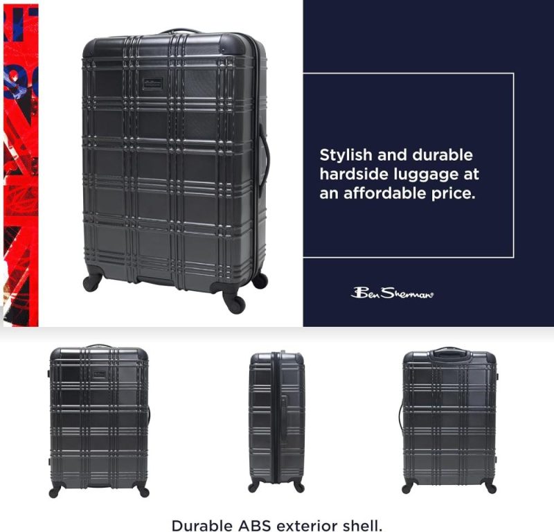 Luggage Sets | Nottingham Lightweight Hardside 4-Wheel Spinner Travel Luggage, Charcoal, 3-Piece Set (20"/24"/28") Luggage Charcoal