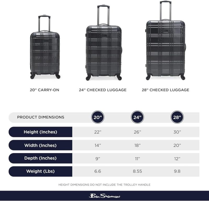 Luggage Sets | Nottingham Lightweight Hardside 4-Wheel Spinner Travel Luggage, Charcoal, 3-Piece Set (20"/24"/28") Luggage Charcoal