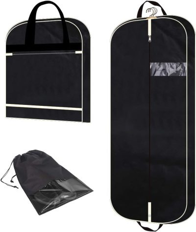 Garment Bags | 54" Garment Bag With Extra Large Pockets For Travel, Gusseted Suit Cover Mens Womens Foldable Hanging Bags For Clothes Shirts Dresses Coats Garment Bags Garment Bags