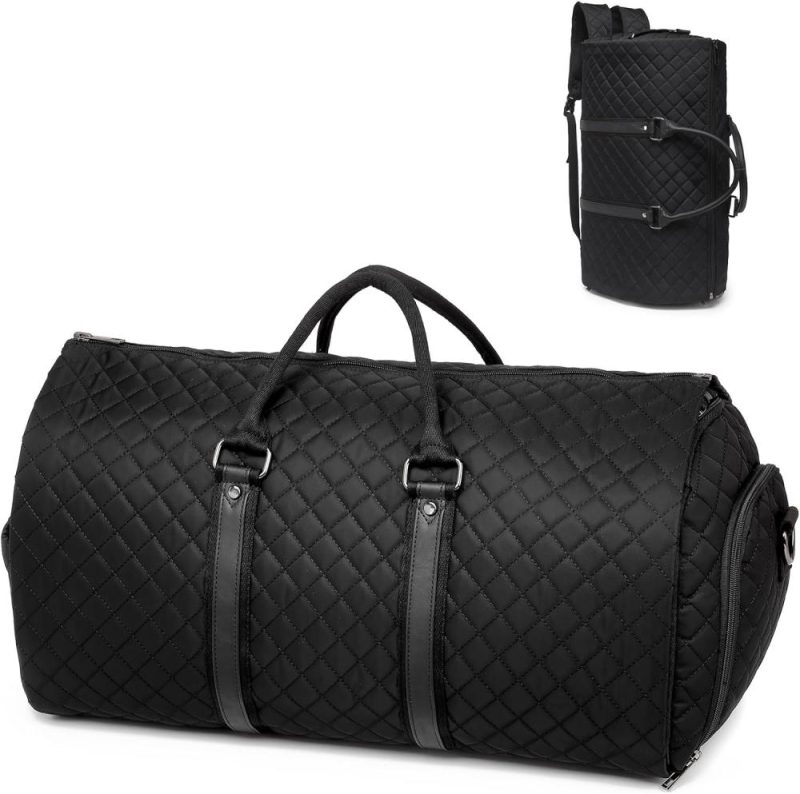 Garment Bags | Convertible Travel Garment Bag,Carry On Garment Duffel Bag For Women – 3 In 1 Garment Backpack Hanging Suitcase Suit Business Travel Bag Garment Bags Black